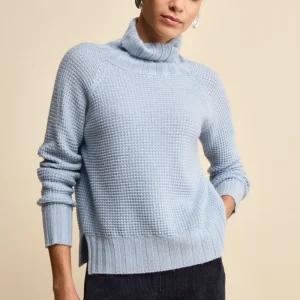 Dolcevita Morbido Lavorato in Lana Merino - AZZURRO