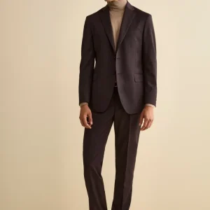 Abito Monopetto in Lana Vergine Regular Fit - MELANZANA