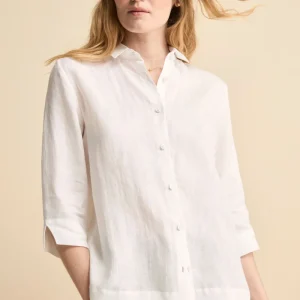 Camicia Boxy in Lino - BIANCO