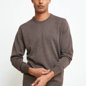 Pullover Girocollo in Lana Merino - TORTORA