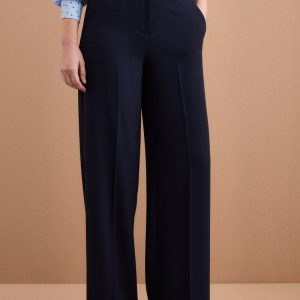 Pantalone Cady a Palazzo con Piega - BLU
