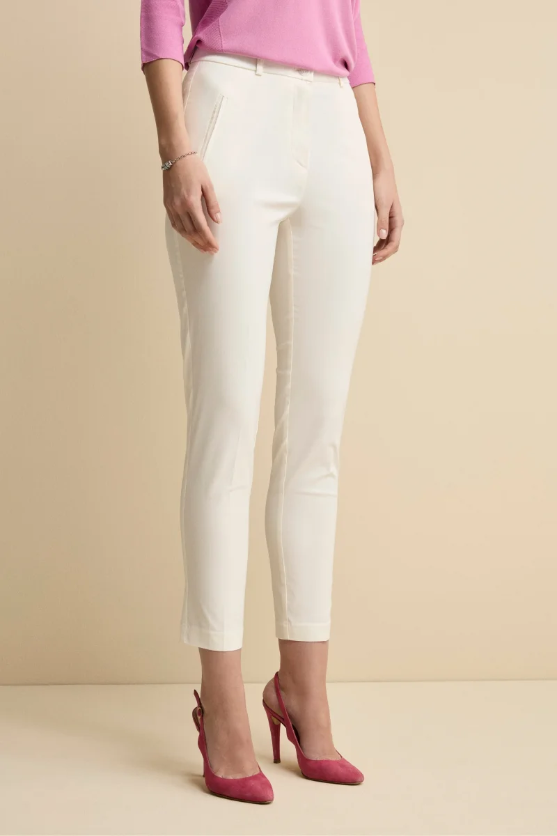 Pantalone elasticizzato - BIANCO