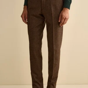 Pantalone Fantasia Slim Fit in Misto Lana - P/P CAMMELLO