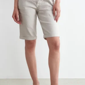 Bermuda in lino - BEIGE