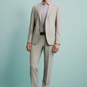 Abito Colorato Monopetto in Lana Vergine - GRIGIO CHIARO