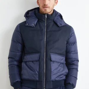 Piumino Trapuntato con Cappuccio - BLU