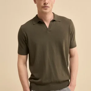Polo in Maglia di Cotone Crêpe - VERDONE