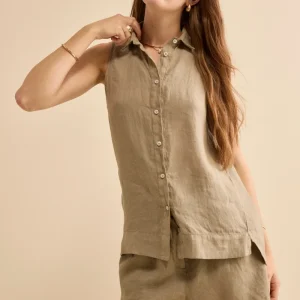 Camicia Over Smanicata in Lino - TORTORA