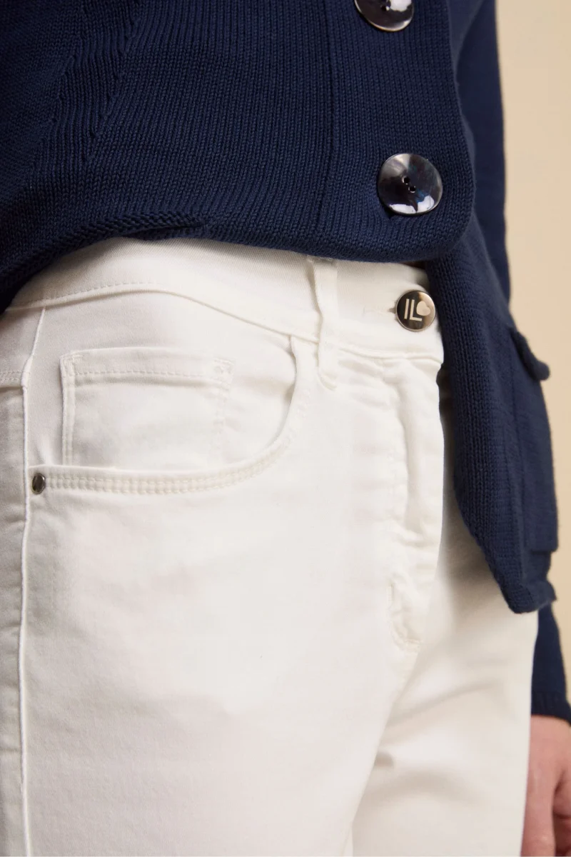 Pantalone Denim Cinque Tasche - DENIM BIANCO - immagine 3