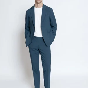 Abito sfoderato in lana finissima 150's super light Blu Ottanio