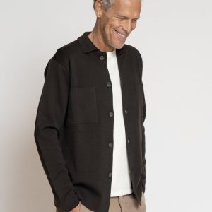 Giacca in Maglia in Lana Merino Testa di Moro