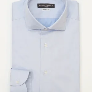 Camicia Regular Fit Azzurra Collo Semi Francese