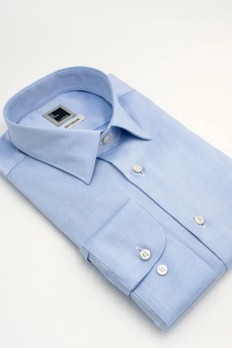 Camicia Twill No Iron Regular Fit - AZZURRO - immagine 3