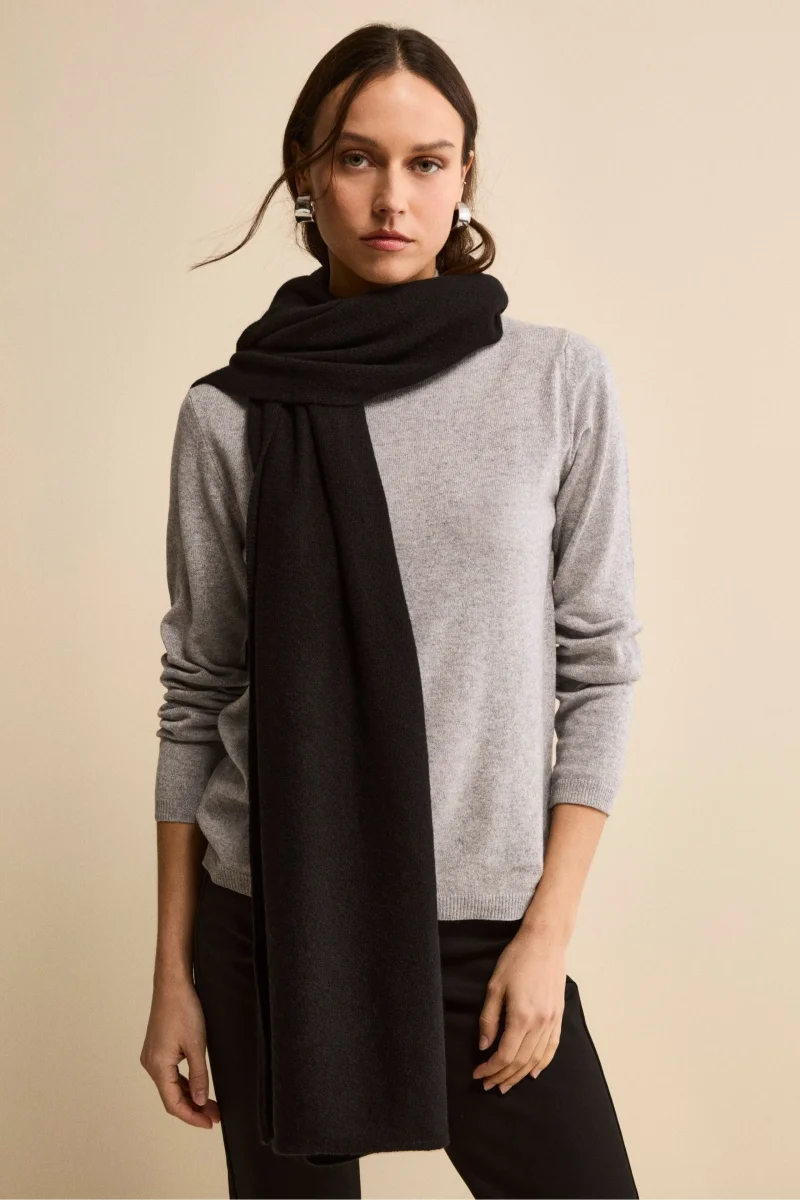 Sciarpa in cashmere - NERO - immagine 3