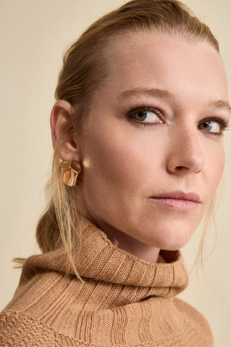 Dolcevita Morbido Lavorato in Lana Merino - CAMMELLO - immagine 4