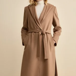 Cappotto Lungo con Cintura e Cappuccio - CAMMELLO