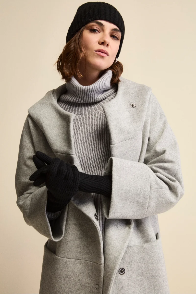 Guanto a Coste in Lana e Cashmere - NERO - immagine 5