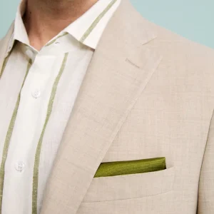 Pochette Elegante in Seta - VERDE MARRONE