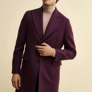 Cappotto Twill in Lana - MELANZANA