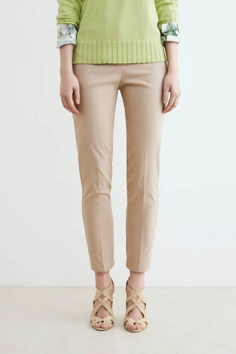 Pantalone elasticizzato - BEIGE