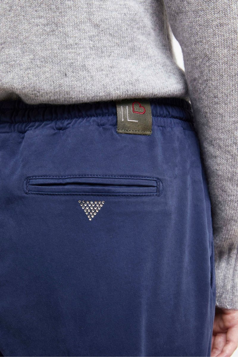 Pantalone Coulisse in Gabardina - BLU APERTO - immagine 3