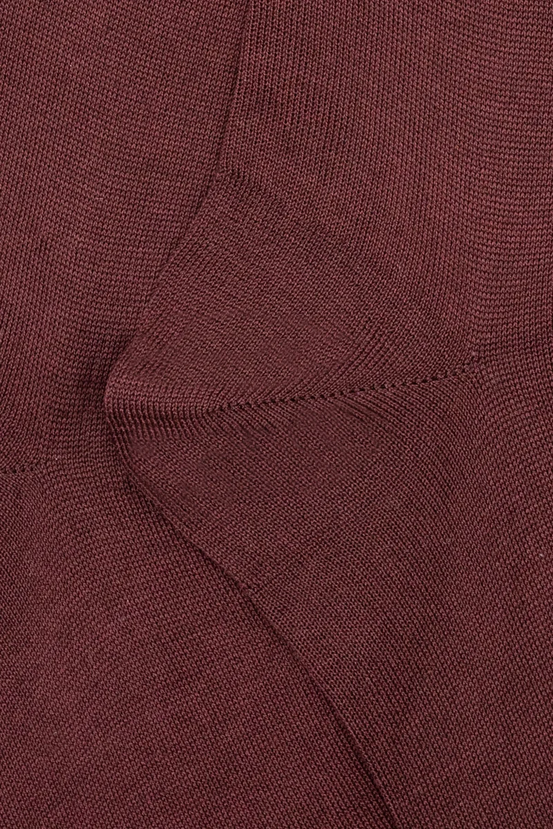 Calze Lunghe Rasate in Filo di Scozia - BORDEAUX - immagine 3