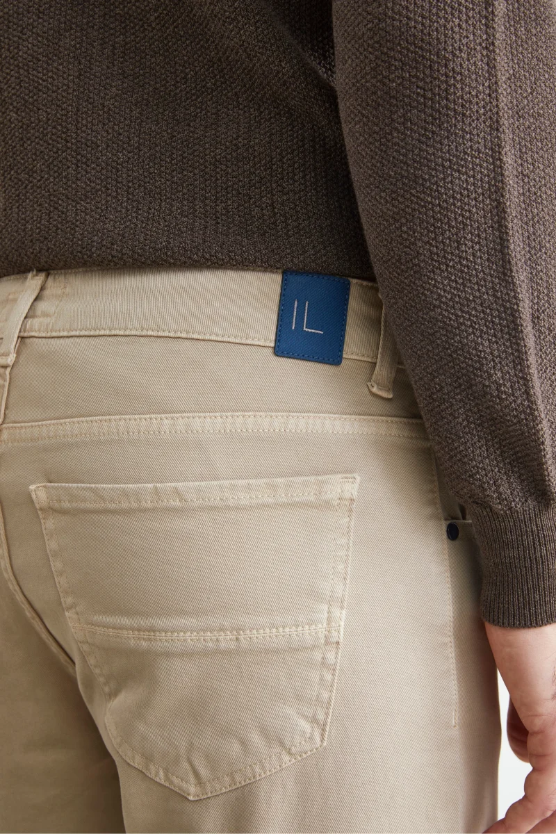 Pantalone Cinque Tasche Slim Fit - LATTE - immagine 3