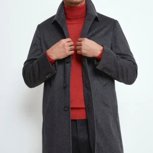 Cappotto Foderato in Cashmere - GRIGIO