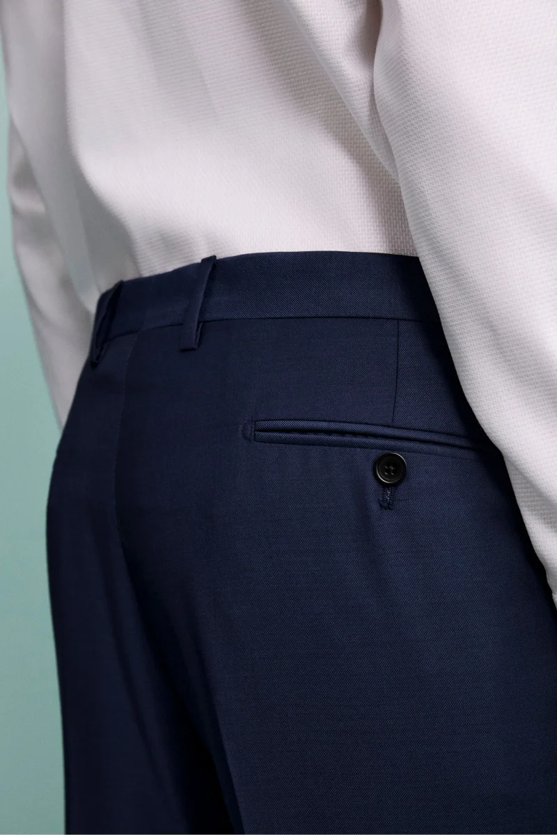 Pantalone da Cerimonia in Lana Vergine Drop 8 - BLU - immagine 3