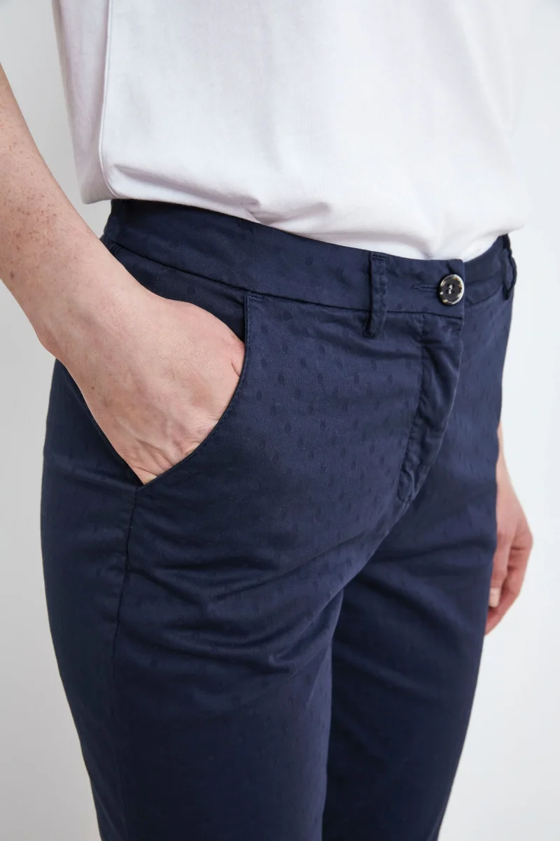 Pantalone Chino Microfantasia - BLU - immagine 4