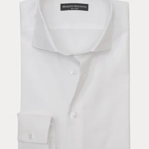 Camicia Regular Fit Bianca Collo Semi Francese