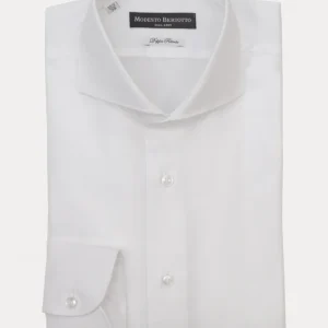 Camicia Regular Fit Bianca Collo Francese