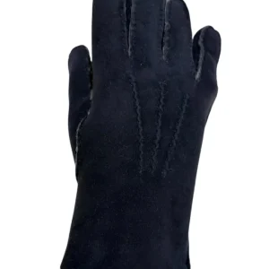 Guanto in vero montone da uomo 3 stripes blu