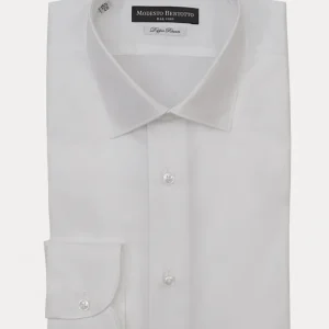 Camicia Regular Fit Bianca Collo Italiano