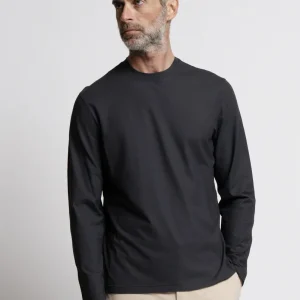 Maglia Leggera in Crêpe di Cotone Fumo