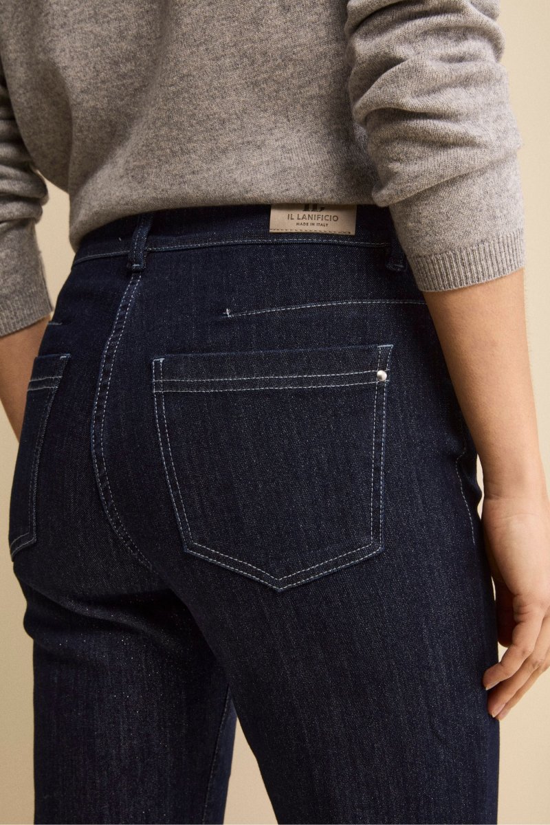 Pantalone Denim in Cotone con Lurex - JEANS - immagine 4
