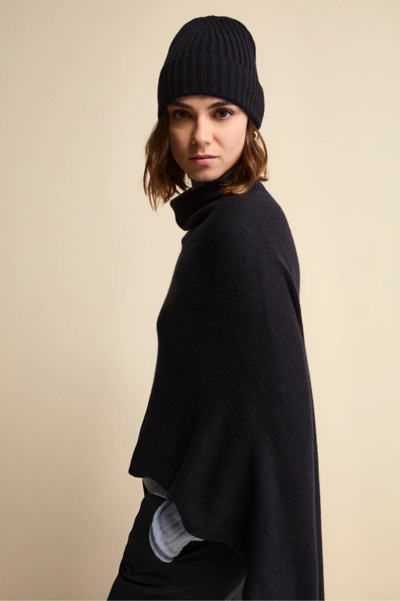 Cappello in cashmere a coste - BLU MARINE - immagine 4