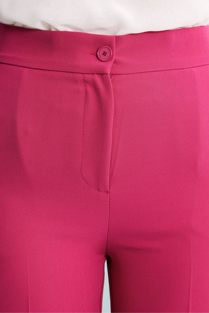 Pantalone Elegante a Gamba Larga - CICLAMINO - immagine 4