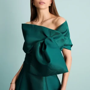 Abito Mikado Lungo da Cerimonia - PETROLIO