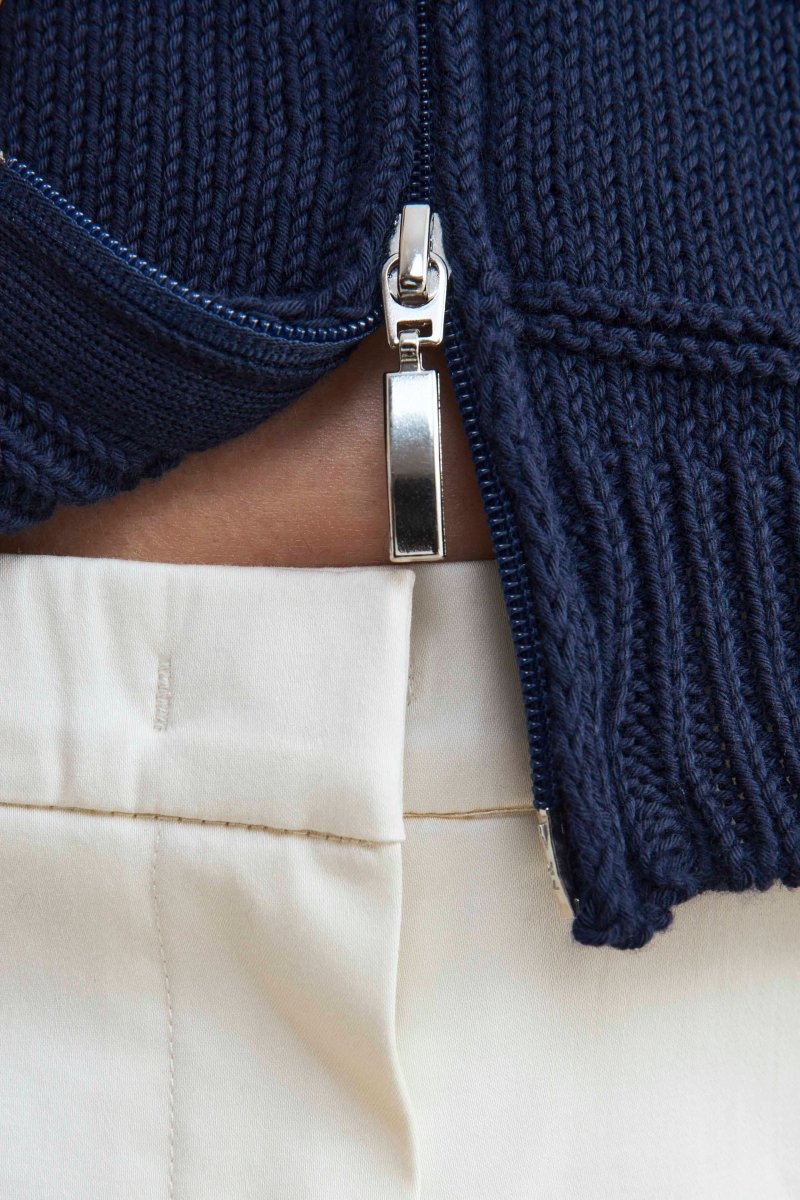 Pantaloni donna a vita alta - PANNA - immagine 4