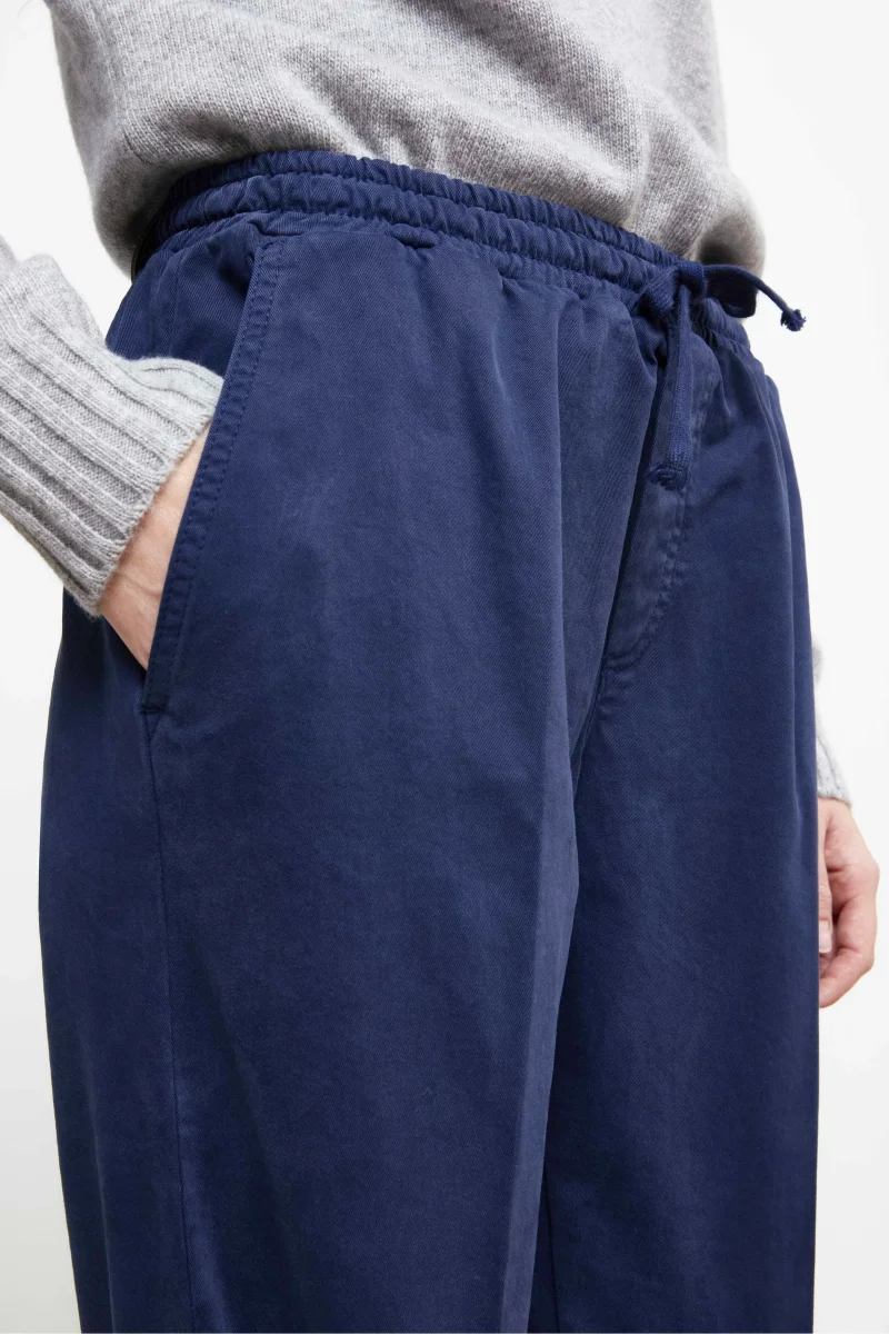 Pantalone Coulisse in Gabardina - BLU APERTO - immagine 4