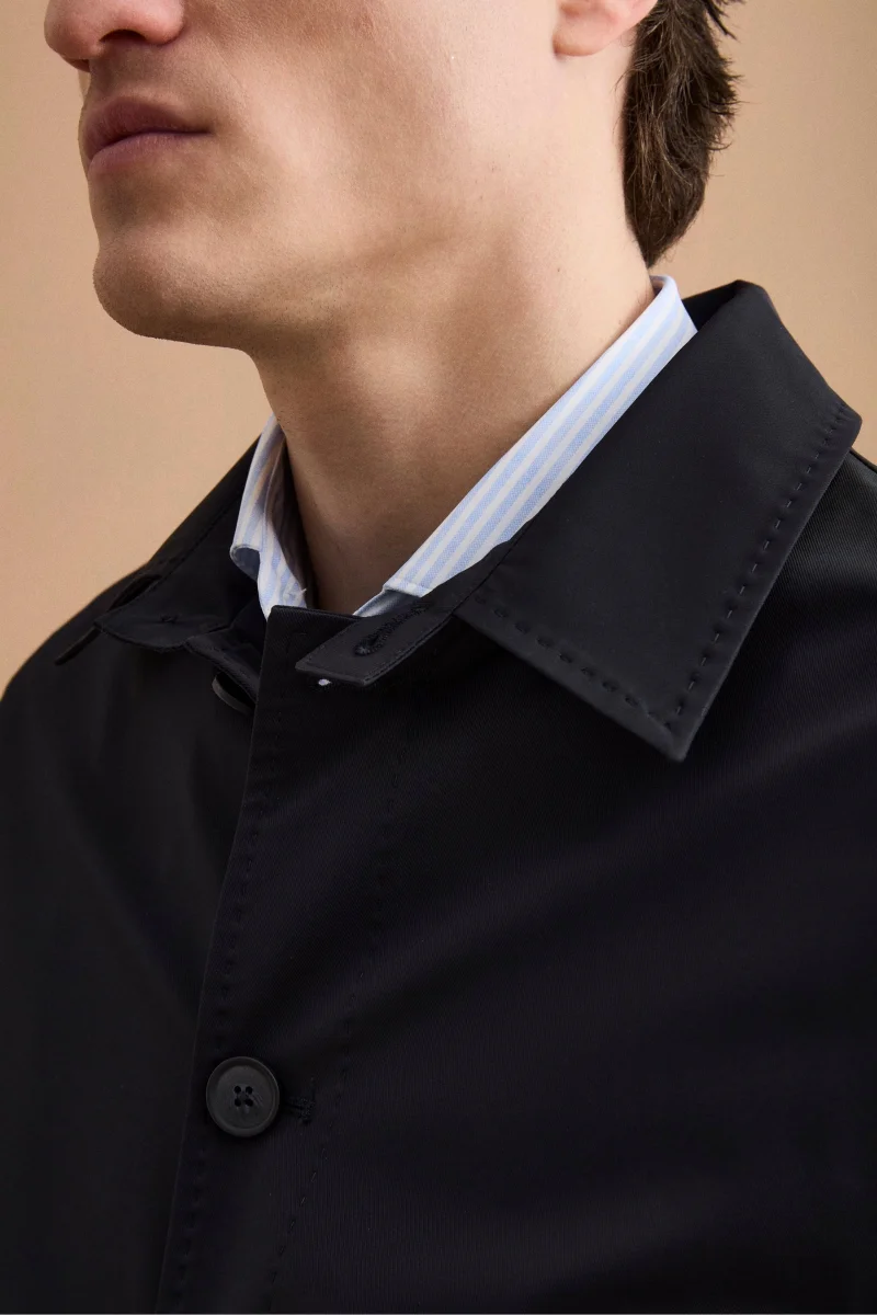 Trench Corto Impermeabile Foderato - BLU - immagine 4