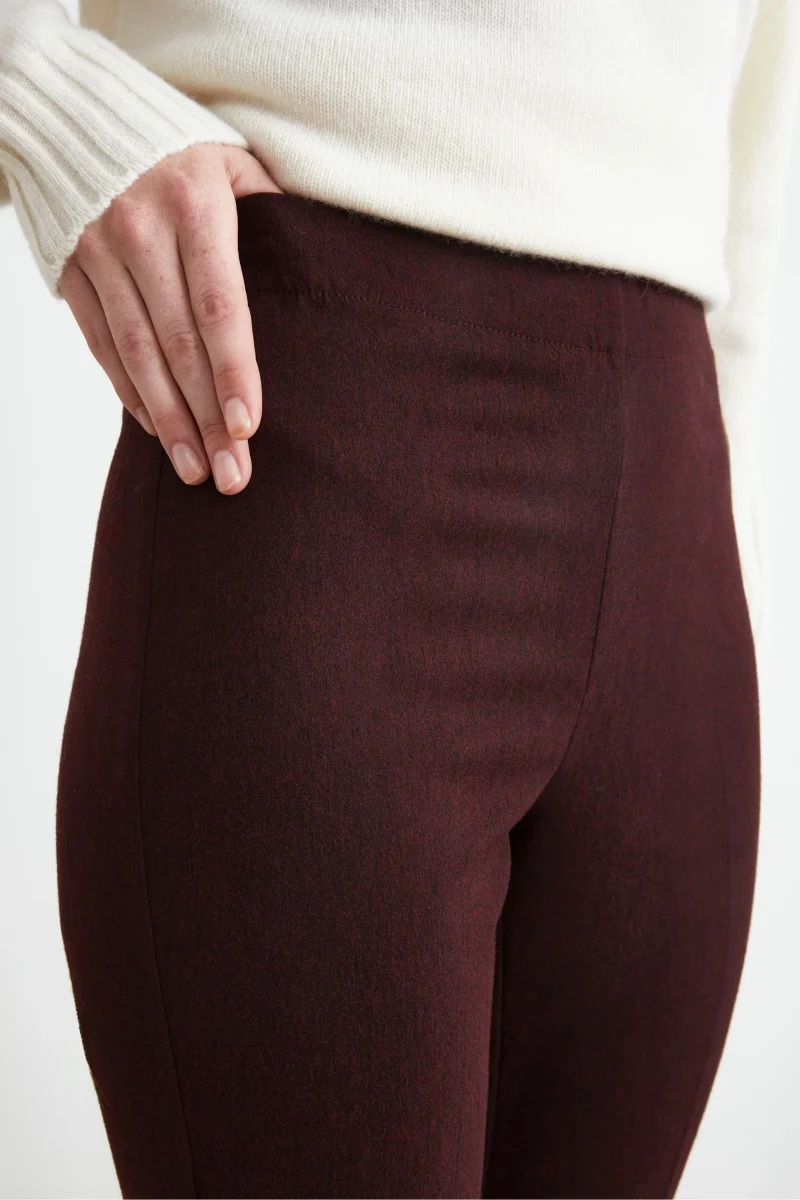 Pantaloni Sigaretta Stretch - BORDEAUX - immagine 4