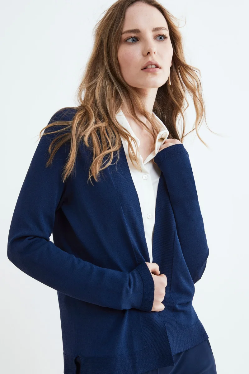 Cardigan aperto - BLU - immagine 5