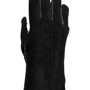 Guanto in vero montone da uomo 3 stripes nero