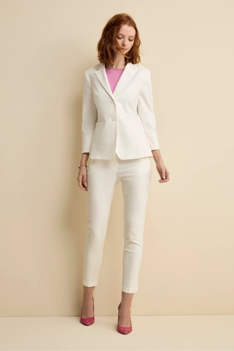 Pantalone elasticizzato - BIANCO - immagine 5