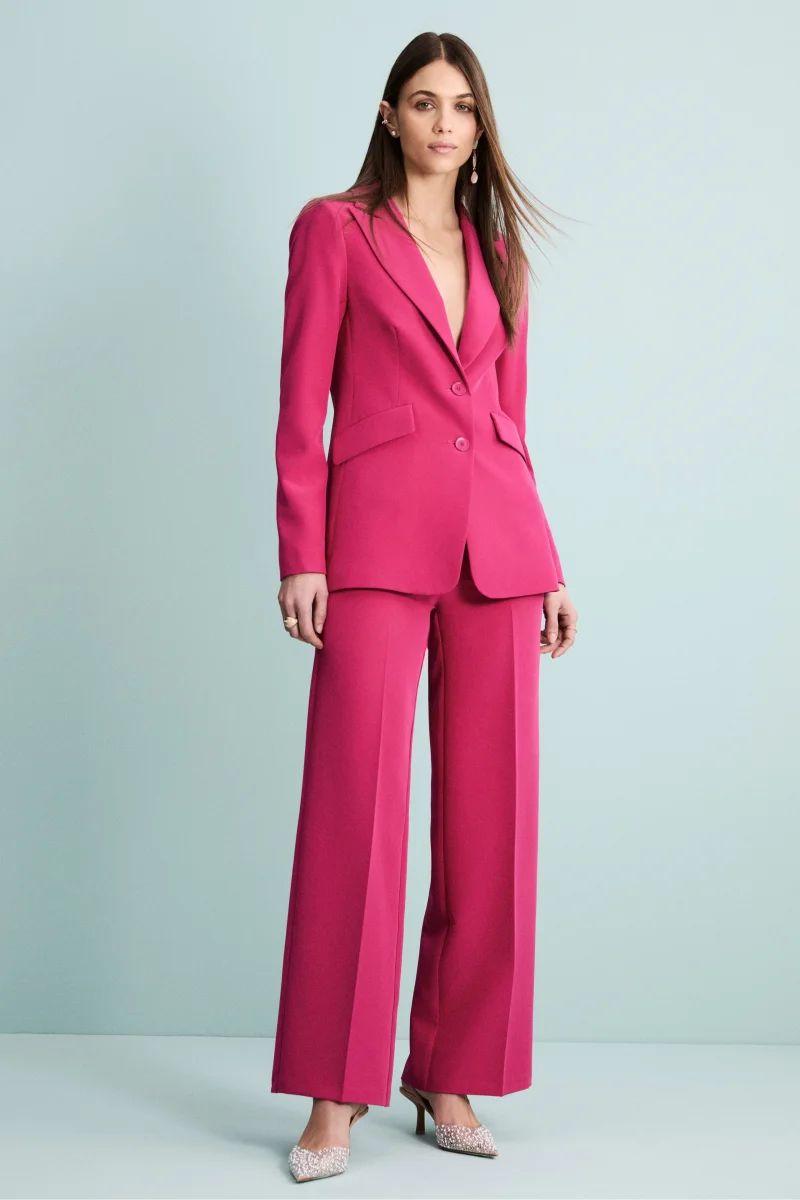 Pantalone Elegante a Gamba Larga - CICLAMINO - immagine 5