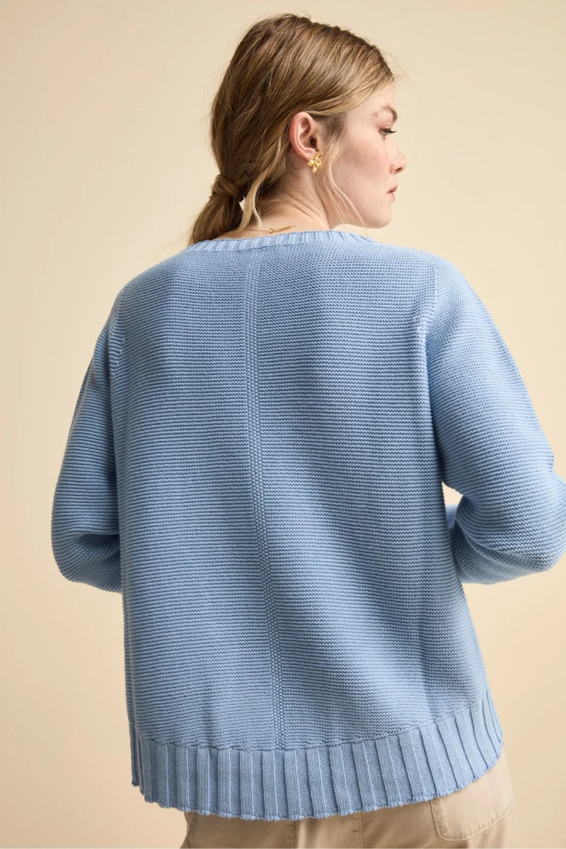Maglia Barchetta Over in Cotone - AZZURRO - immagine 5