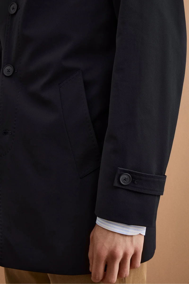 Trench Corto Impermeabile Foderato - BLU - immagine 5