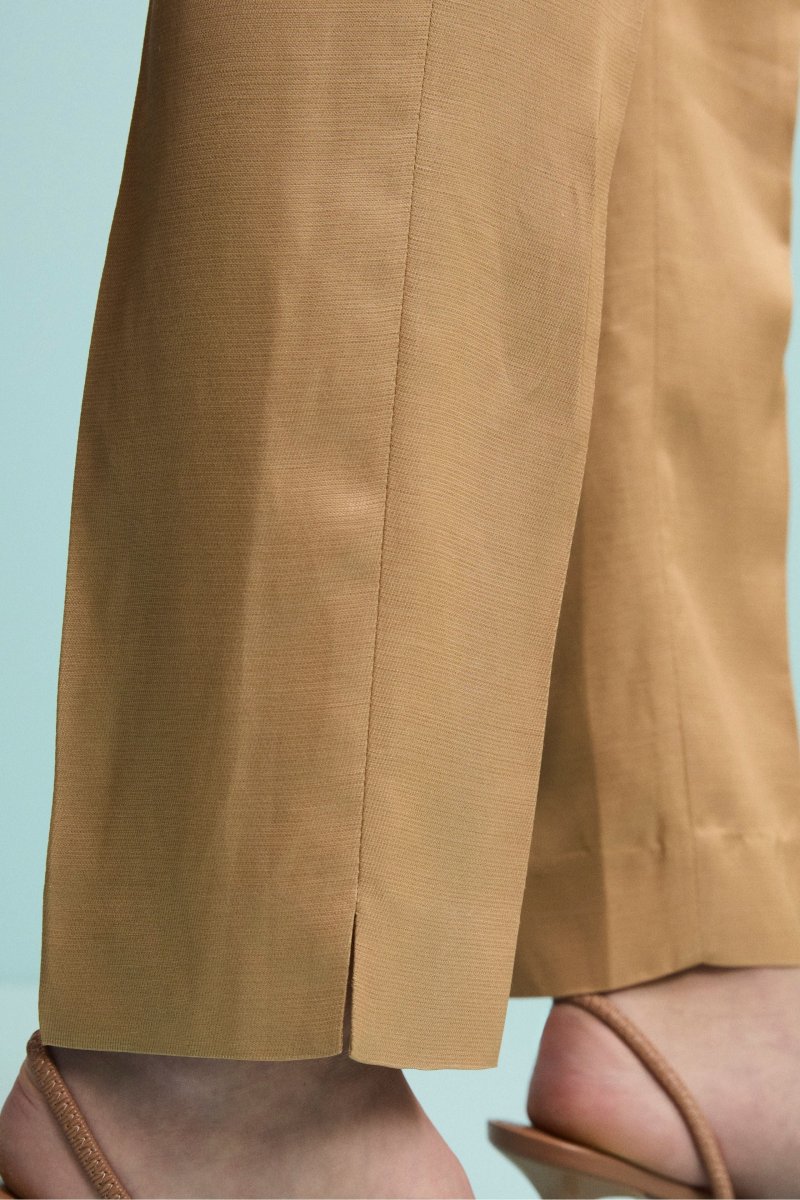 Pantalone Elegante a Sigaretta in Misto Lino - ORO - immagine 5